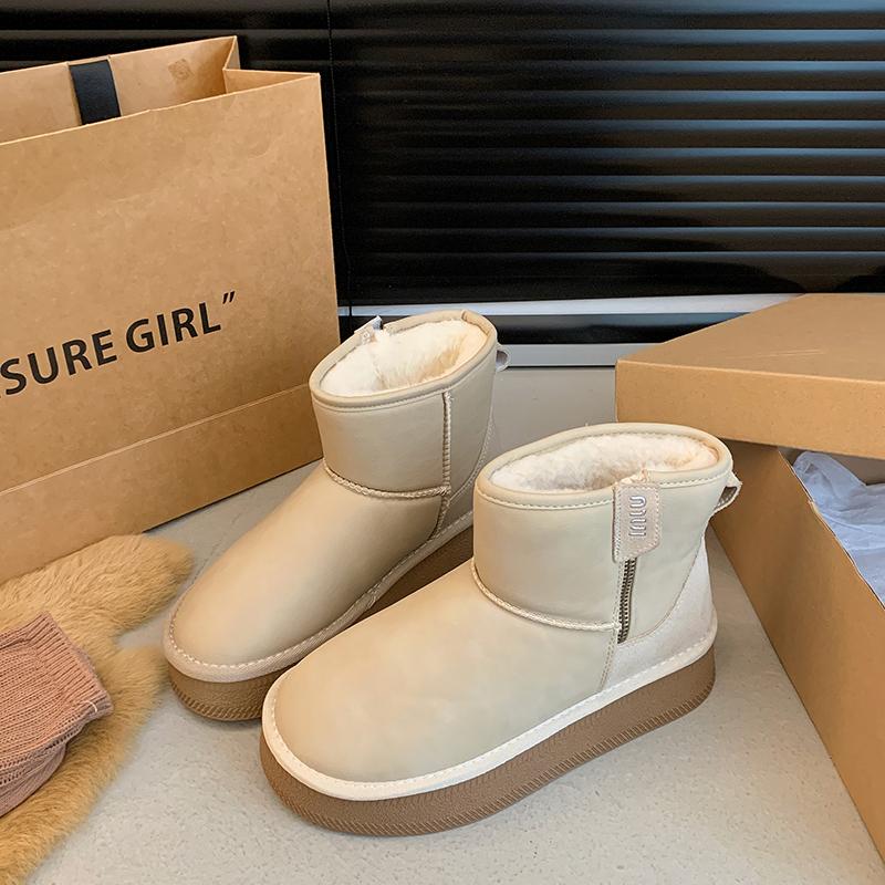 New 2024 High Quality Winter Women's Ankle Boots Warm Warm Thick-soled Waterproof Cotton Ladies Boots Botines De Mujer