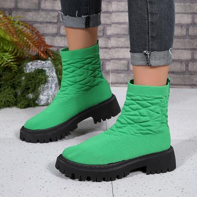 Модная обувь больших размеров 36-43 для женщин, зимние удобные ботильоны на платформе, нескользящая сетчатая повседневная обувь Zapatos De Mujer