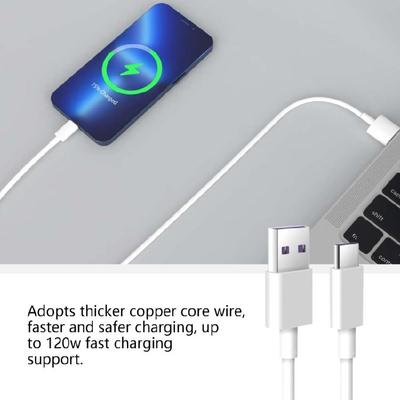 Кабель для быстрой зарядки, дата-кабель, ток 5А, USB-папа на Type-C папу, удлинитель для телефонов, планшетов