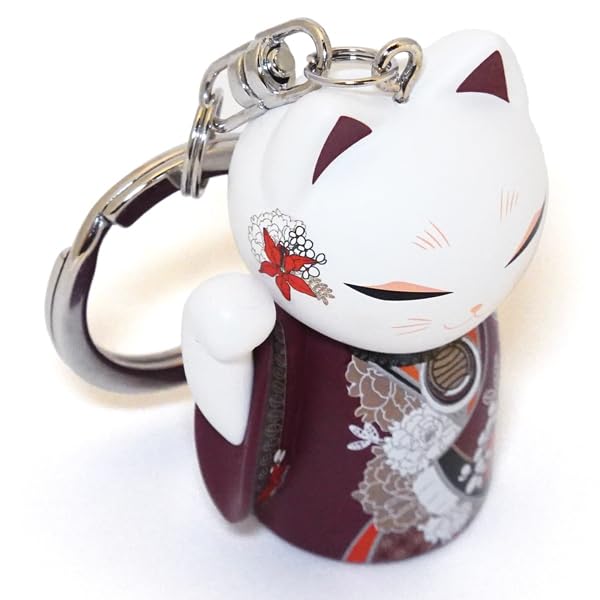 Kimmidoll Манекинеко Брелок Счастливый Кот Хороший Бизнес Фигурка в Кимано, Счастливый Кот, Удача, Процветание, Богатство, Успех, (КАНА)
