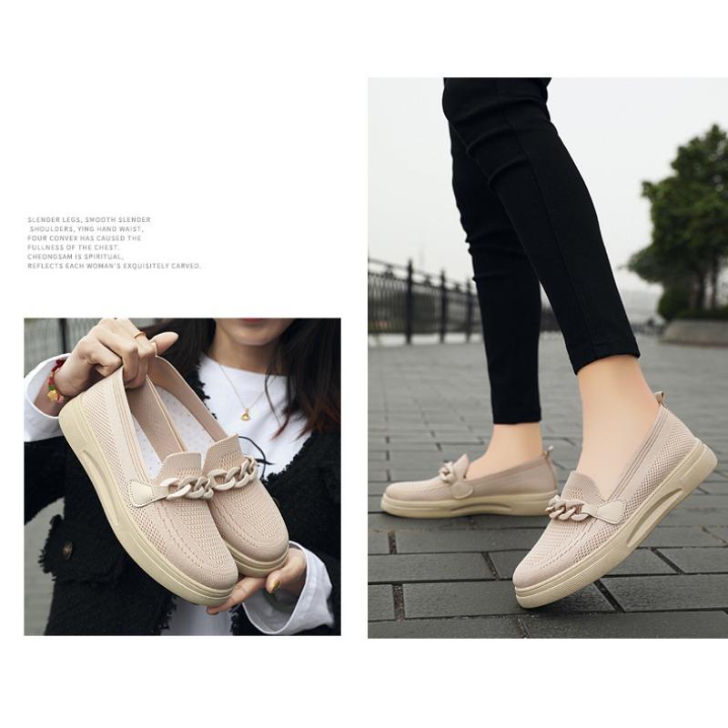 Новая женская обувь. Удобная обувь для мам Flyknit. Удобные женские одинарные туфли.