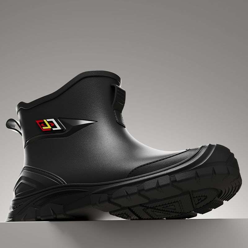 Men's Water Boots Non-slip Work Rubber Shoes Outdoor Rain Boots Men's New Waterproof Shoes Casual Camping Fishing Shoes