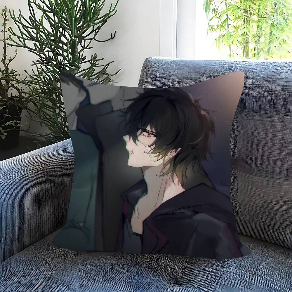 Anime Towa S-Slow D-Damage Double-Sided Printed Pillow Cover Short Plush Suitable Living Room Bedrooms Sofas Throw Cushion Cover