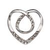 Women Metal Rhinestone Scarf Heart Scarf Brooch Clip T-shirt E7U0