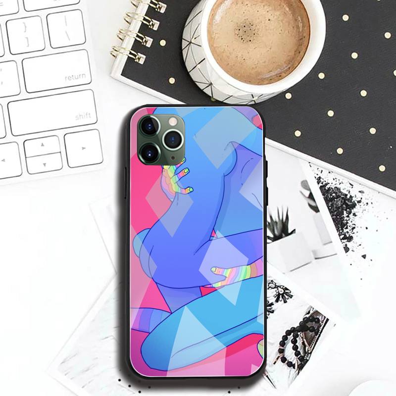 Чехол для телефона Digital Art Love Trippy psychedelic из закаленного стекла для iPhone 12 pro max mini 11Pro XR XS MAX 8X7 6S 6 Plus SE чехол