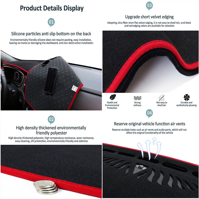 Car Dashboard Cover For Chevrolet Traverse MK2 2018~2023 2020 2018 Anti-slip Sun Protection Dashmat Mats Pad Sticker Accessories