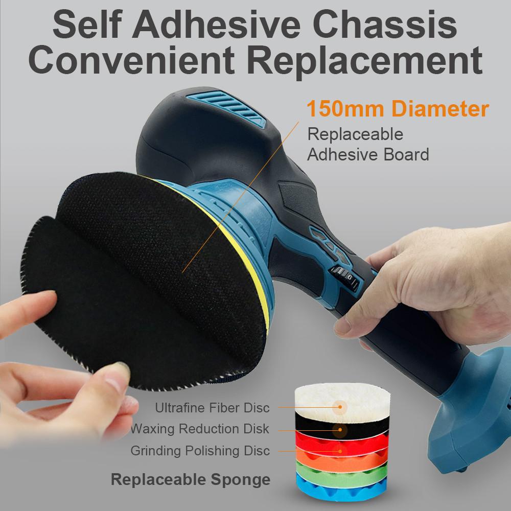 18 В беспроводной электрический полировщик автомобиля 6 передач автоматический полирующий очиститель для металла воском инструмент для удаления ржавчины для аккумулятора 7000 об/мин