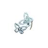 Elegant Women Jewelry Set with Full Diamond Butterfly Earrings and Vintage Bow Ring Luxury Zirconia Micro Inlaid