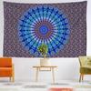 Красно-синяя мандала гобелен настенный хиппи тапиз богемный психоделический колдовство гостиная общежитие домашний декор