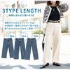 Happy Marilyn Plus Size Straight Size 70cm Navy Denim Wide-leg Pants, Women's, Pants, Bottoms, 3L, Length, (Processed) [448098]