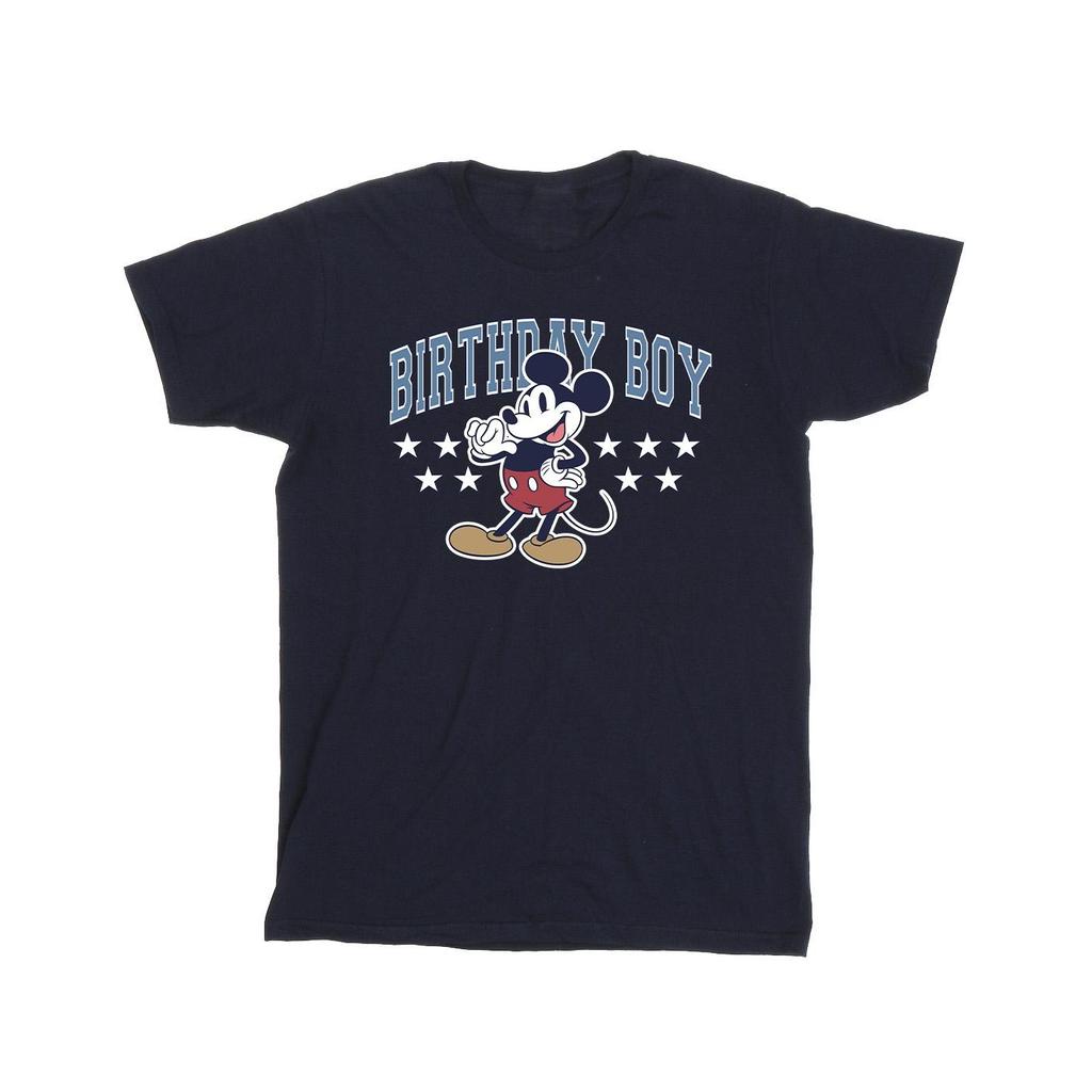 Disney Mens Birthday Boy Mickey Mouse Cotton T-Shirt