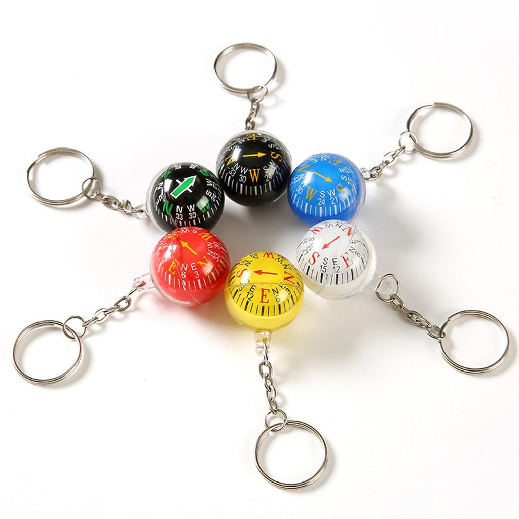 Portable Keyring Compass With Floating Dial Accessory for Hiking Camping Outdoor Survival and Travel Adventures