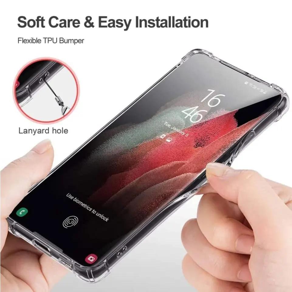 Противоударный прозрачный силиконовый чехол S25Edge для Samsung Galaxy S25 S24 FE S23 Plus S10 Lite E S20 S21 FE S22 Мягкий чехол-накладка из ТПУ