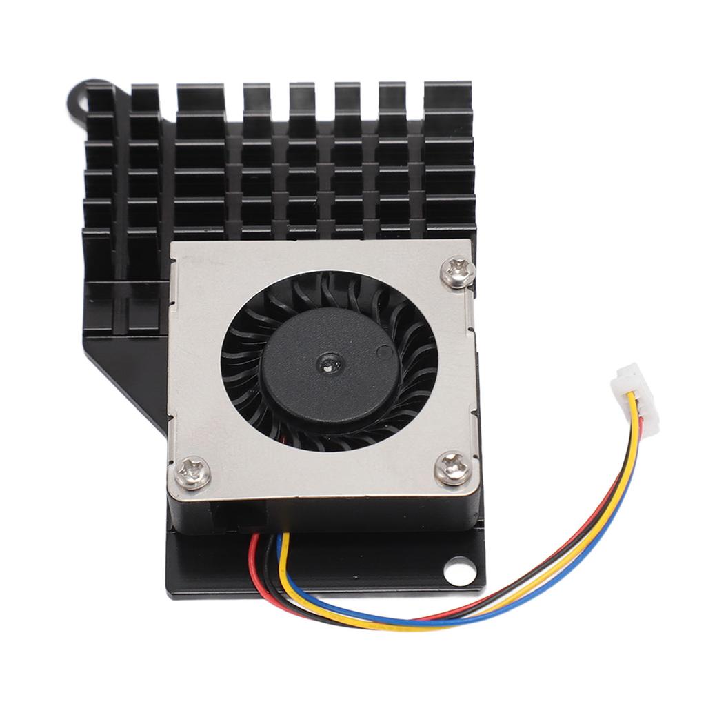 Для RasPi 5 Активный кулер 4-контактный разъем Стабильная работа Алюминиевый сплав Активный охлаждающий вентилятор Черный