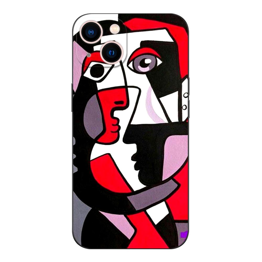 Black tpu Case For Huawei P30 Lite P30 Pro P40 LITE E P Smart 2020 Cover Picasso abstract Art painting