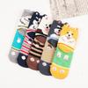 Premium Quality Womens Cotton Socks Featuring Cute Cartoon Dog Motif