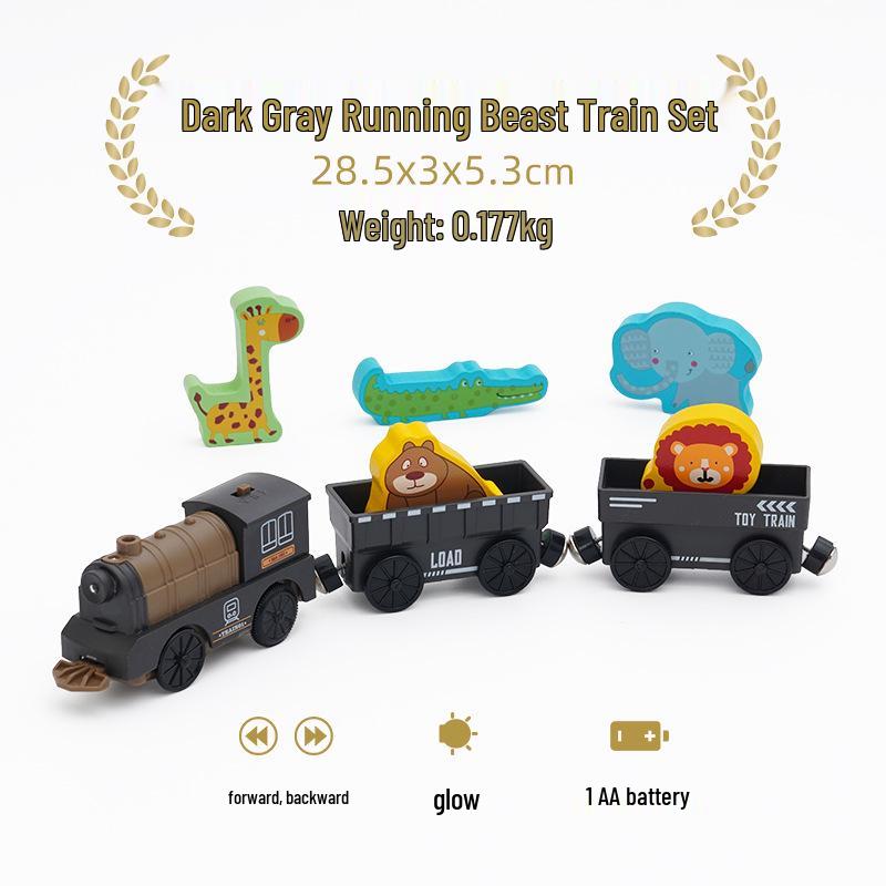 Electric Ride-On Train Set for Kids - Compatible with Thomas Brio Mi Rabbit Wooden Tracks