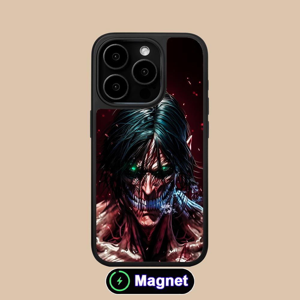 Чехол для мобильного телефона AOT Эрен Йегер, матовая поверхность, Magsafe, для iPhone 17 16 15 14 13 12 11 Air Pro Max Plus, цветная крышка