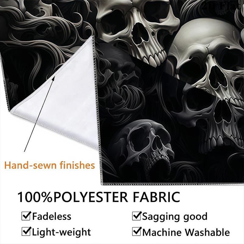 Raven Skulls Gothic Artwork Tapestry Background Cloth Fashion Print Christmas Gift Atmospheric Background Cloth Background Cloth