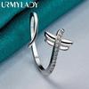 URMYLADY 925 Sterling Silver Dragonfly Ring For Women Fashion Wedding Party Charm Jewelry