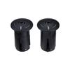 BBB Bicycle Handlebar Tape End Caps Logo Screw-On BHT-97R Black/White