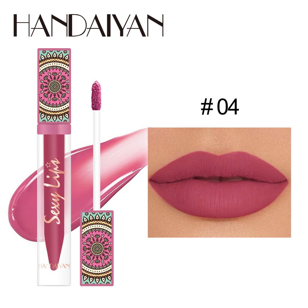 HANDAIYAN Ferskillende Beker Mat, Soft Mist Lip Ggzevel Samia Styl Long Lipgloss