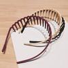 Women Non-Slip Hair Comb Hairband Solid Color Frosted Texture Bang Headband Sturdy Hair Hoop with Teeth