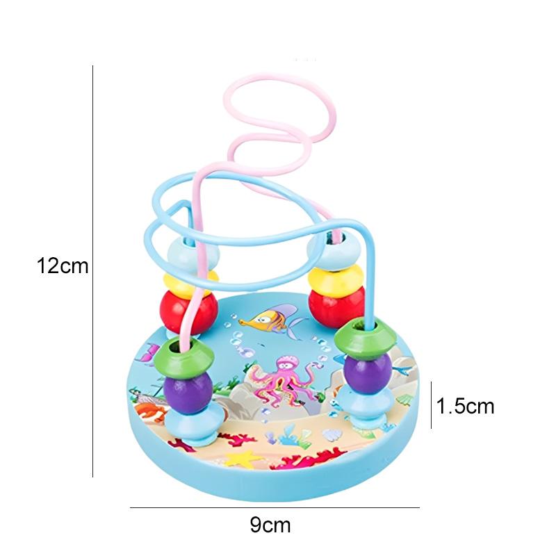 Детские деревянные игрушки Часы Радужная башня Гусеница Вокруг бусин Подбор форм Детская игрушка Монтессори для раннего развития TMZ