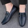 Genuine Leather Men Casual Shoes All-match Male Business Shoes Hollow Out Mens Loafers Luxury Brand Mens Slip On Walking Shoes