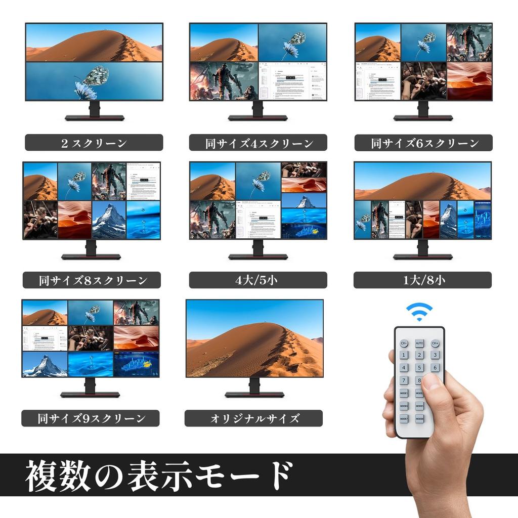 Разделитель экрана HDMI, 9 входов, 1 выход, многооконный переключатель, переключатель разделения экрана HDMI, переключатель 4K HDMI, переключатель экрана 9x1 с ИК-подключением, бесшовный HDMI