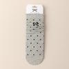 Female Spring and Autumn Bow Wood Ear Lace Polka Dot Boneless Drum Pile Cotton Socks
