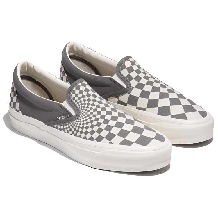 Vans Серия Slip-On Удобные Прочные Низкие парусиновые кеды Унисекс Серый VN000CWAGX81