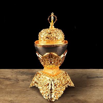 Тибетская Подношение Буддийская Чаша, Золотая Тибетская Мебель, Тантрический Сплав Ручной Работы Тоба, Коллекция Буддизма, Подарок для Дома