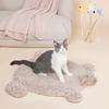 Лежанка для питомца Мягкая Эластичная Приятная к коже Предотвращающая скольжение Форма овечки Подстилка для кошки для щенка Собаки Цвет молочного чая