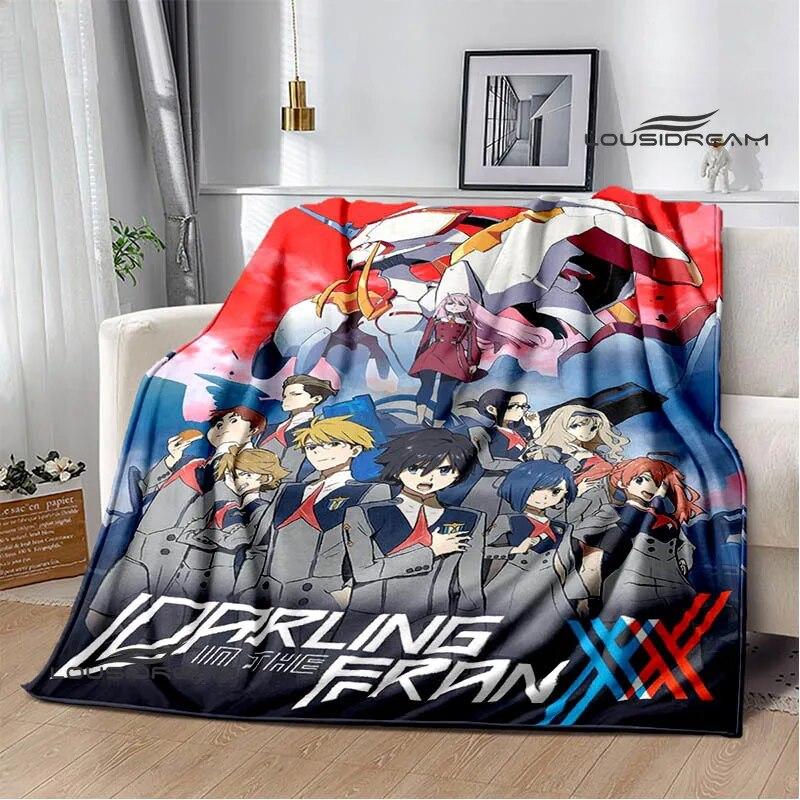 Одеяло «ДАРЛИНГ во Франксе» с героями мультфильмов, фланелевое теплое одеяло, мягкое и удобное одеяло, одеяло для пикника, подкладка для кровати, подарок на день рождения