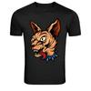 Angry Doberman Dog Head Spiked Collar Graphic T-Shirt