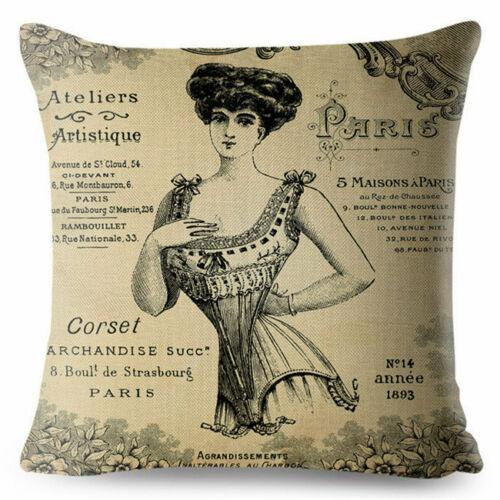 European Vintage Gothic Style Cushion Cover Flowers Print Throw Pillows Cases