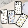 Glitter Stars Phone Case for iPhone 11 12 13 14 Pro Max Mini X XR XS SE 2020 5 6S 7 8 Plus Samsung Galaxy S21 S22 Cover Shell