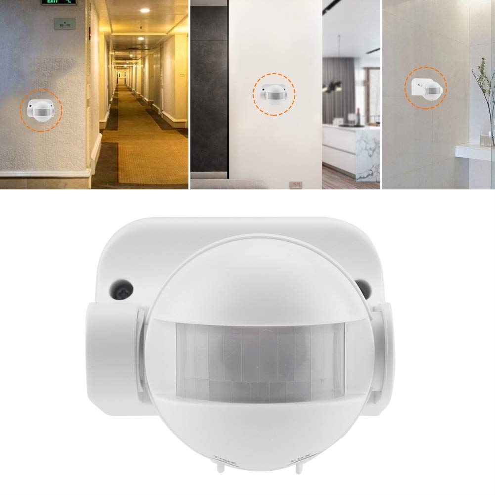 DOACT Датчик движения Датчик света ПВХ 6 IP44 Для наружного использования Датчик, Выключатель, Выключатель, Материал, 8.5 9.5см, Компактный, Регулируемый, Водонепроницаемый,