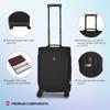 Crosslight Frequent Flyer Soft Side 8 Wheels Expandable Soft Side Business Business Travel Overseas Quiet Lightweight Suitcase Carry Bag Expandable