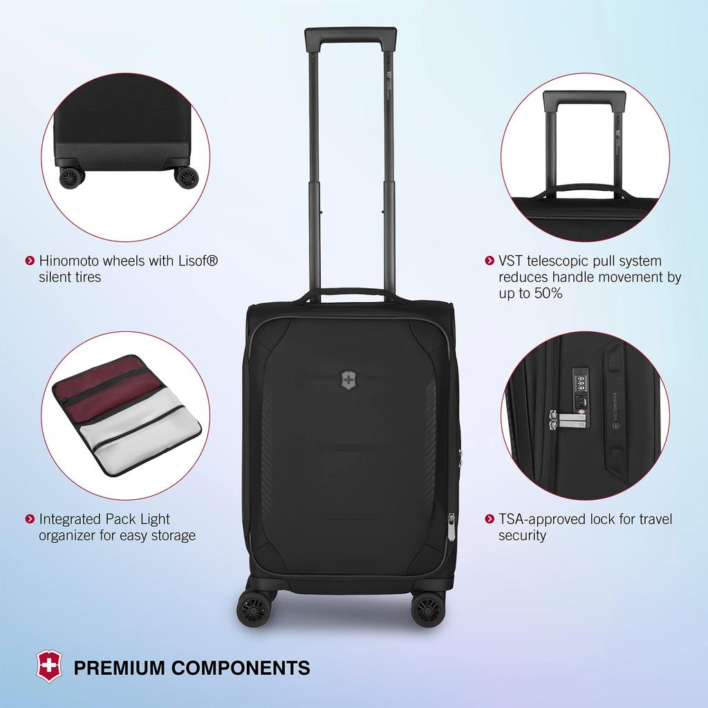 Crosslight Frequent Flyer Soft Side 8 Wheels Expandable Soft Side Business Business Travel Overseas Quiet Lightweight Suitcase Carry Bag Expandable