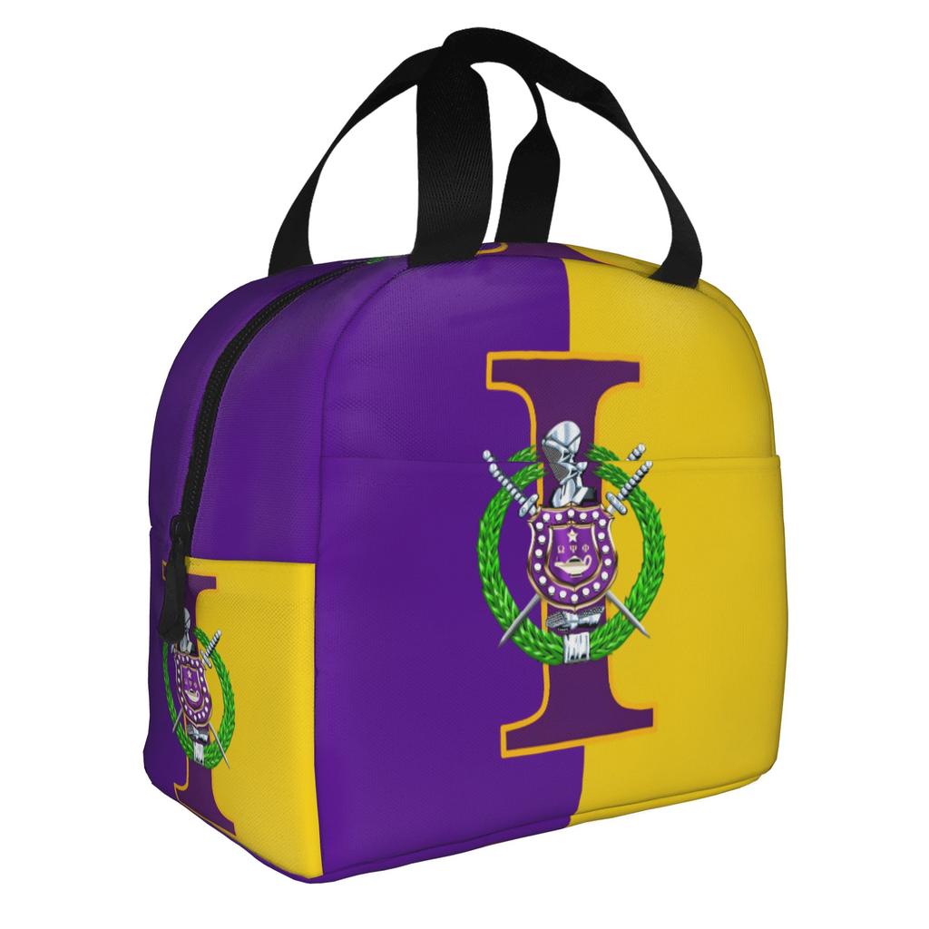 African American Psi Phi Fraternity Inc Lunch Bag Women Cooler Warm Insulated Lunch Boxes for School