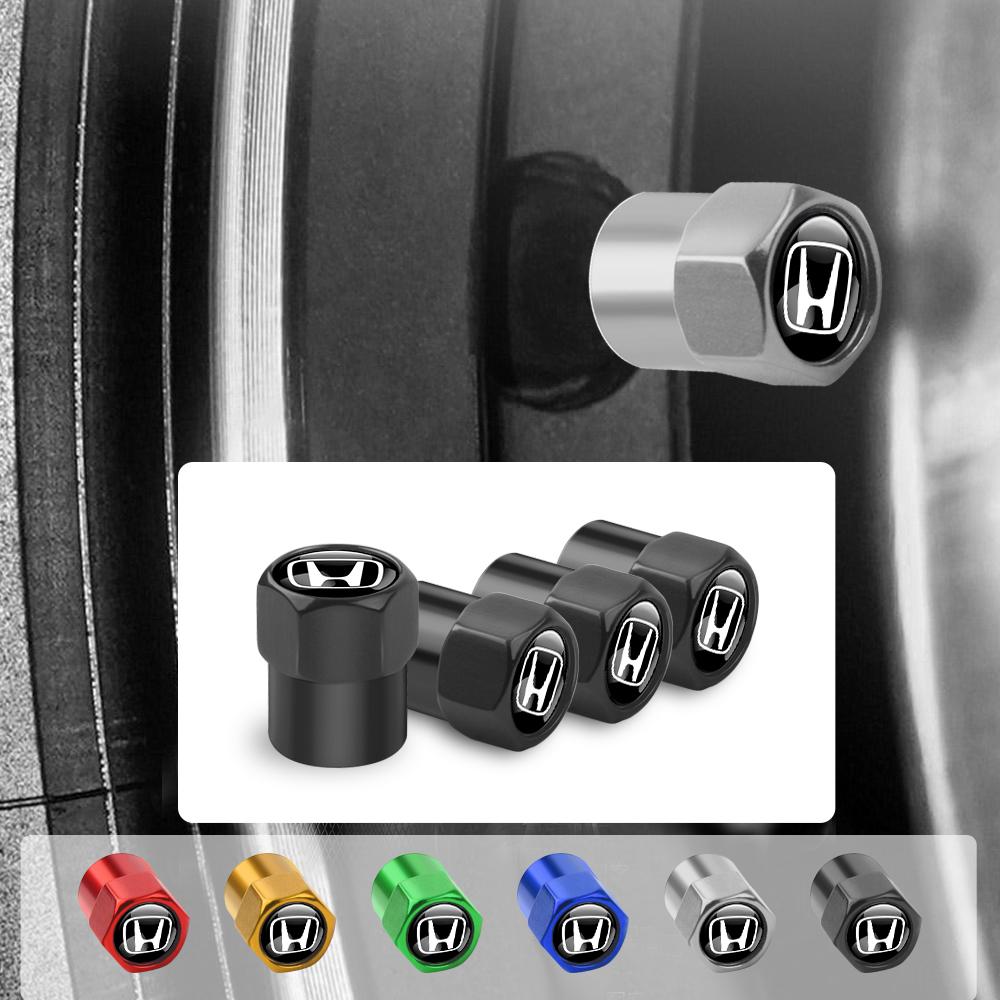 4pcs Car Wheel Tires Valves Tyre Stem Caps for Honda Civic 10th 11th Gen Hrv Jazz City Fit Accord 7 Crv Odyssey Mugen Spirior EC5