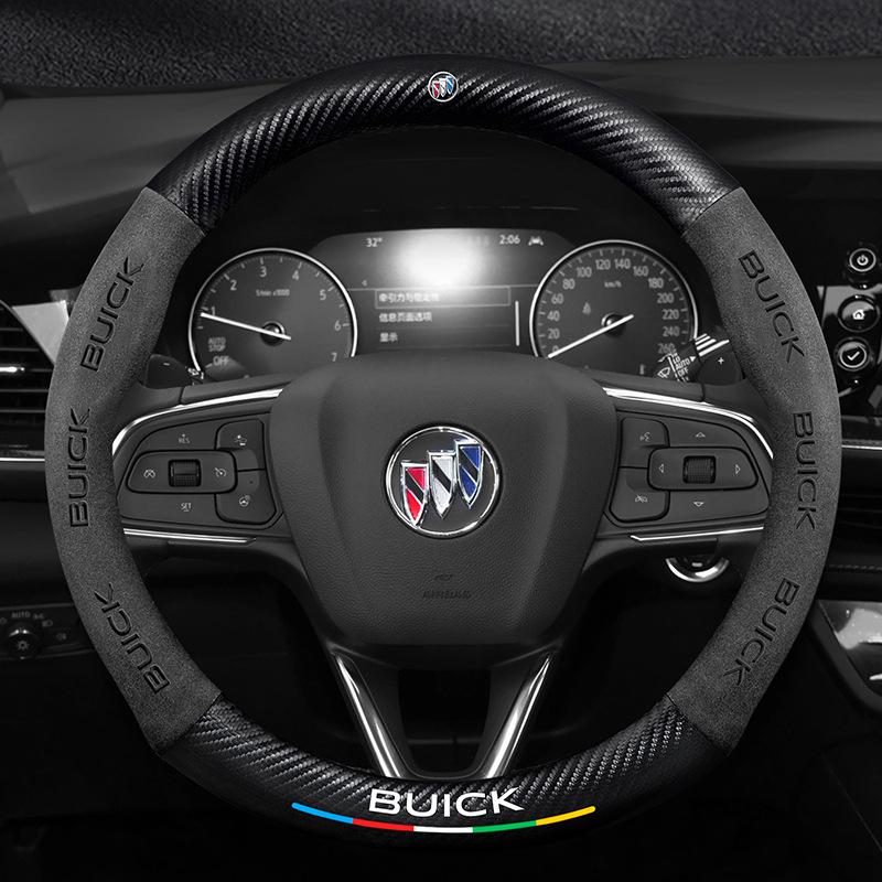 Genuine Leather Steering Wheel Cover for Buick: Encore, Verano, Excelle, Regal, LaCrosse, GL8