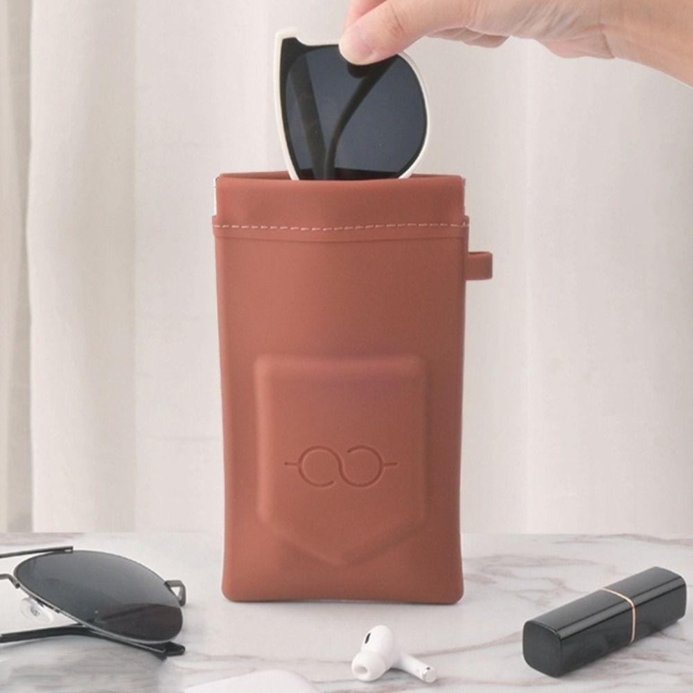 Silicone Glasses Bag Soft Eye Glasses Organizer Glasses Box Reading Eyewear Case Swimming Goggles