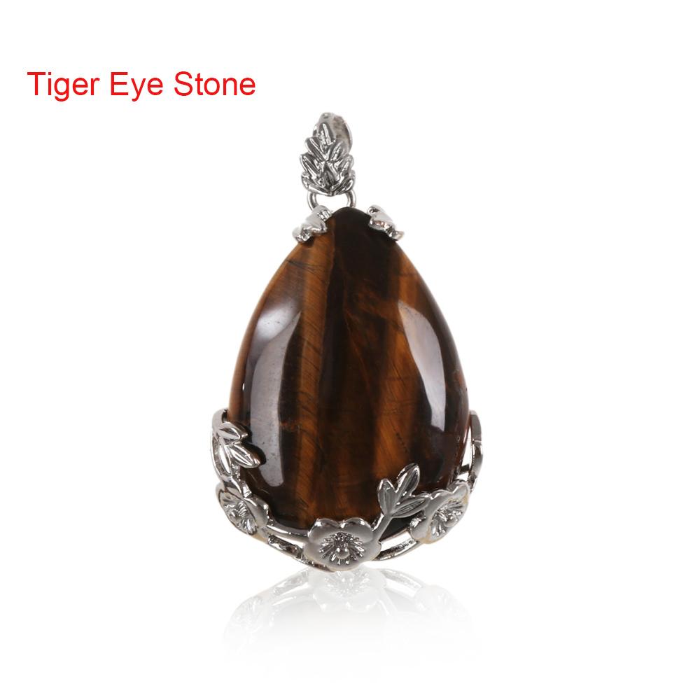 Хрустальный Камень Капля Воды Драгоценный Камень Ожерелья Подвески Аметист Агат Опал Бирюза Натуральный Кварц