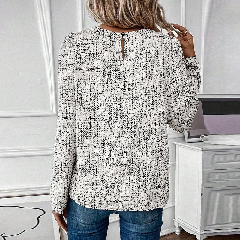 Женская рубашка в клетку с длинными рукавами, стиль весна-осень, свободный вырез, плиссированная рубашка, комплект, головной убор