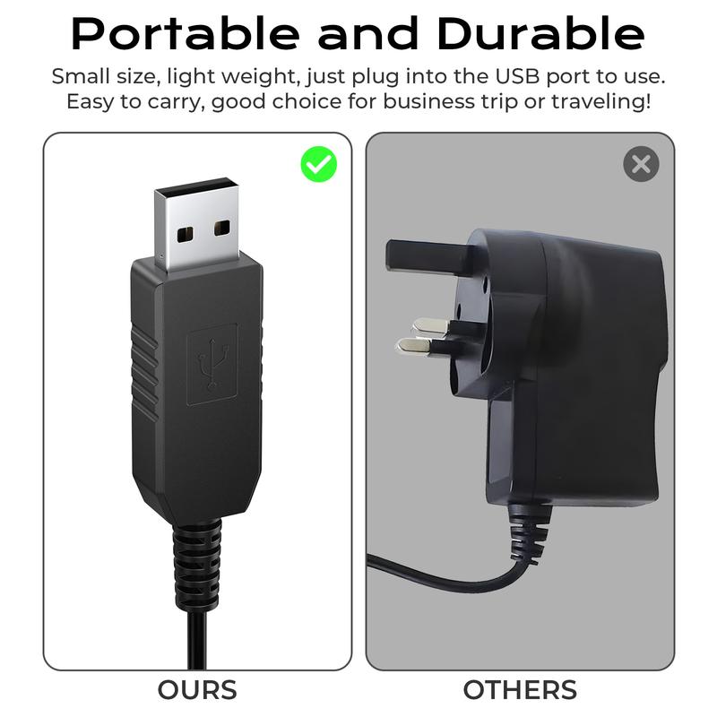 3.5V 1A USB Charger Charging Cable For Whal 9649 Adapter Charger Cord Only Compatible with Wahl Cordless Trimmer 9649