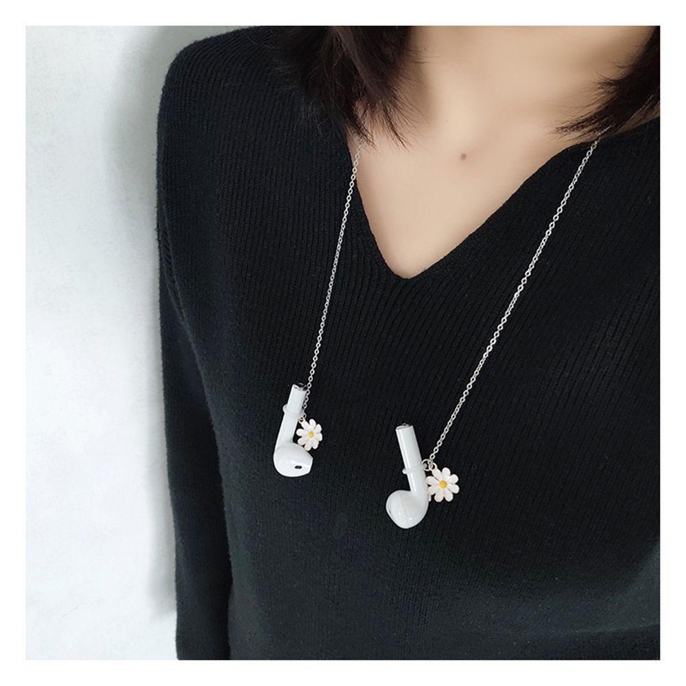 Модные металлические ромашки наушники цепи наушники анти-потеряшка цепочка беспроводное ожерелье
