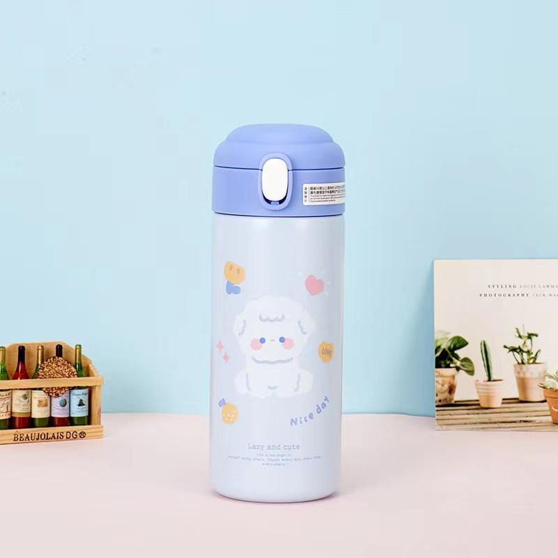 Cute Bear Sippy Cup Insulated Pot Student Cartoon Play Diving Cup Ins Wind Girl Heart Thermos Cup